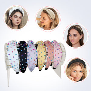 DriSubt Acrylic Headband Holder Headbands Display Stand Hairband Jewelry Storage Rack Hair Hoop Organiser for Women and Girls