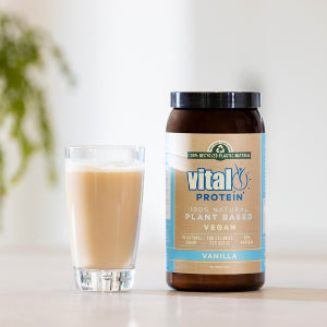 Vital Plant Protein Vanilla 500GM | 100% Plant Protein | Vegan Powder | Pea Protein | Gluten & Dairy Free | Natural | Complete Amino Acid Profile
