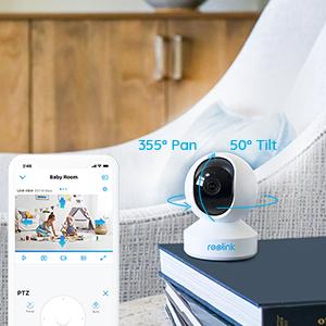 Reolink 3MP WiFi Indoor Security Camera, 2.4GHz WiFi CCTV IP Camera, Nanny Baby Monitor With Pan Tilt/IR Night Vision/2-Way Audio/Motion Detection, Remote Viewing, E1